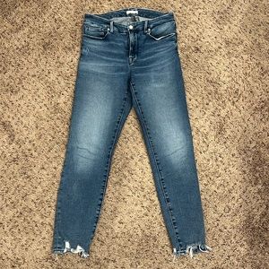 Good American Good Legs Crop Chewed Hem Size 6/28
